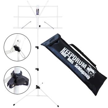 keepdrum MUS2WH Notenständer Weiss mit 10 Magnete