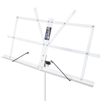 keepdrum MUS2WH Notenpult Weiss mit 4 Notenklammern