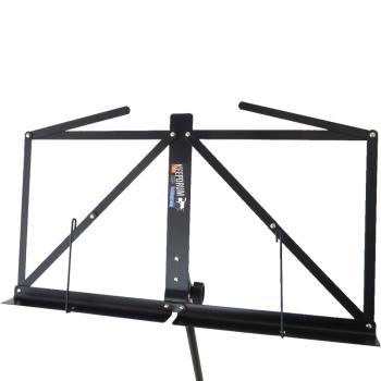 keepdrum MUS3BK Notenständer Schwarz mit 2 Magnete