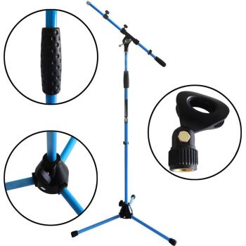keepdrum Mikrofonständer MS106 BL Blau mit Klemme