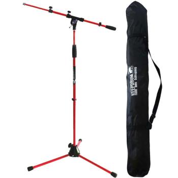 keepdrum MS106 RD Rot Mikrofonständer mit Tasche