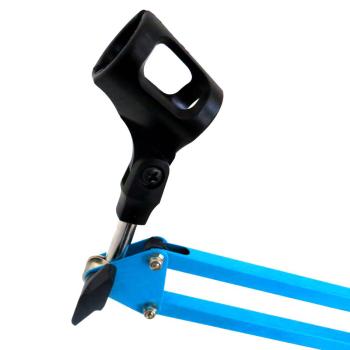 keepdrum NB35 BL Blau Gelenkarm mit MS089SV Mikrofon Spinne
