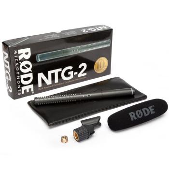 Rode Mikrofon NTG-2 mit keepdrum Boompole