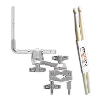 Dixon Percussion-Halter PA-CCM-HP mit Schlagzeugstöcken