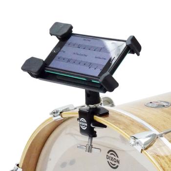 Dixon Tablet-Halter für Bass Drum mit Schlagzeugstöcken