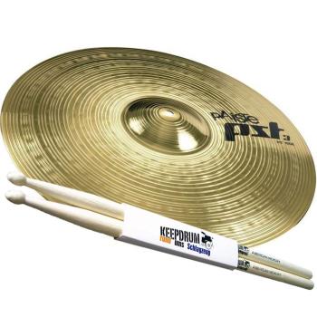 Paiste PST3 Ride Becken 20 mit Schlagzeugstöcken