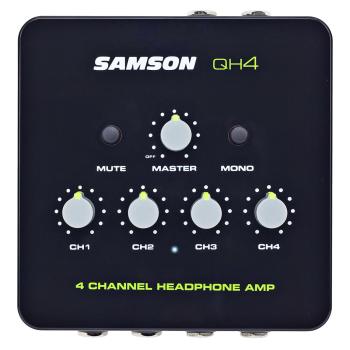 Samson QH4 Kopfhörerverstärker mit Kopfhörer