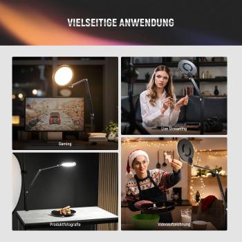 Neewer Ringlicht R18 LED-Leuchte mit Tischhalterung