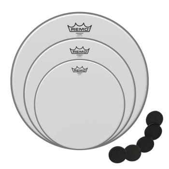 Remo Emperor Coated Fusion Fell-Set mit keepdrum Pads