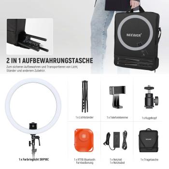 Neewer Ringlicht SRP18C farbige RGB LED-Leuchte
