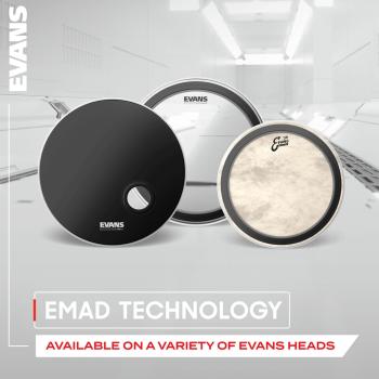 Evans BD20EMAD Clear Emad Bassdrum Fell 20
