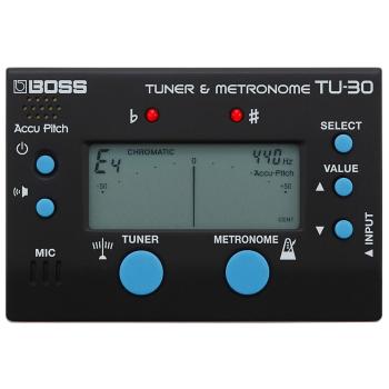 Boss TU-30 Stimmgerät mit Metronom mit Schlagzeugstöcken