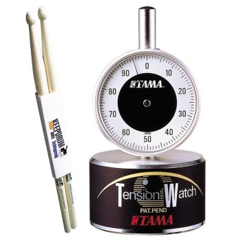 Tama TW100 Tension Watch Stimmgerät mit Schlagzeugstöcken