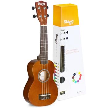 Stagg US-NAT Sopran Ukulele Natur mit Tasche mit Wandhalter