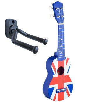 Stagg US-UK Sopran Ukulele mit Tasche mit Wandhalter