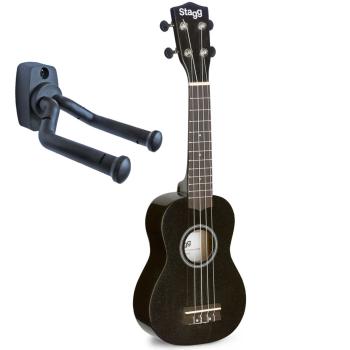 Stagg US-NIGHT Sopran Ukulele mit Tasche mit Wandhalter