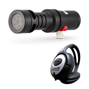 Rode VMML Videomic Me-L für iPhone mit Kopfhörer