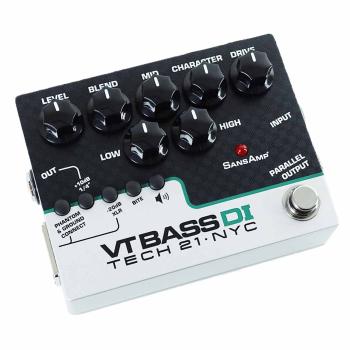 Tech21 SansAmp Character VT Bass DI Preamp Pedal mit Kabel