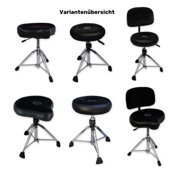 Roc-n-Soc Gaslift-Schlagzeughocker Sattel mit Lehne Schwarz
