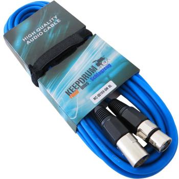 keepdrum 6m MC-001XX Mikrofonkabel XLR Rot Blau 2 Stück