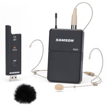 Samson Drahtlos-System XPD2 Headset-Mikrofon mit Windschutz
