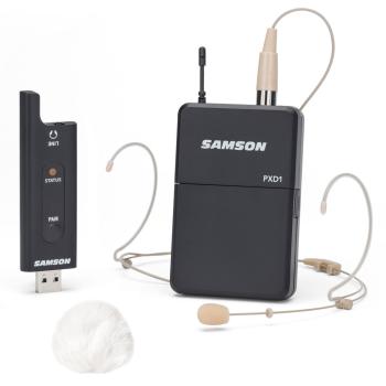 Samson XPD2 Headset System + Windschutz Weiss