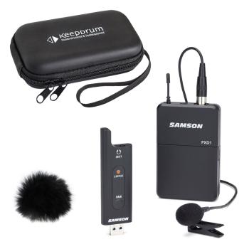 Samson Drahtlos-System XPD2 Lavalier-Mikrofon mit Windschutz und Case
