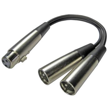 keepdrum YC029 Y-Adapterkabel XLR-Splitter 2x Male - 1x Female