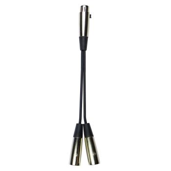 keepdrum YC029 Y-Adapterkabel XLR-Splitter 2x Male - 1x Female