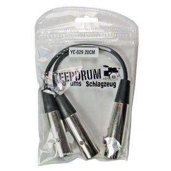 keepdrum YC029 Y-Adapterkabel XLR-Splitter 2x Male - 1x Female