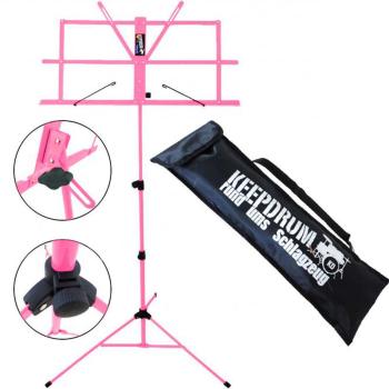keepdrum MUS2PK Notenständer Pink mit Leuchte