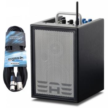 Elite Acoustics Verstärker A1-4 MKII akkubetrieben mit Kabel