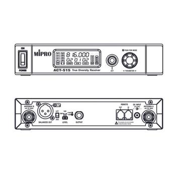 Mipro ACT-515 UHF Einkanal Empfänger 823-832 MHz