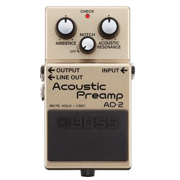Boss AD-2 Preamp für Akustik-Gitarre mit Netzteil