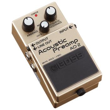 Boss AD-2 Preamp für Akustik-Gitarre mit Netzteil
