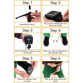 Aerodrums 2 E-Drum Air-Drumming Schlagzeug