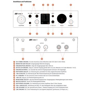 ESI Amber i1 USB-C Audio-Interface mit Kopfhörer