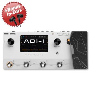 Hotone Effektgerät Ampero II Amp-Modeler + Bonus In-Ear Kopfhörer