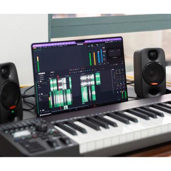 Nux Studio-Monitore Axon 3 Lautsprecher Schwarz mit Klinken-Kabel