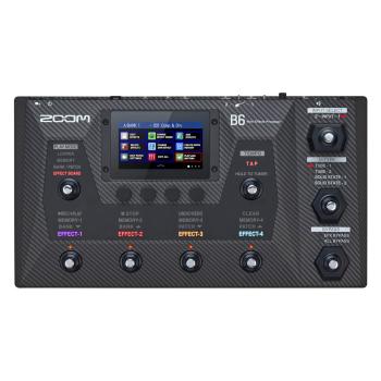 Zoom B6 Multieffekt-Prozessor für Bass mit Kabel