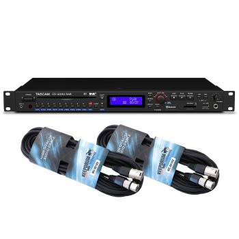 Tascam Medien-Player CD400UDAB mit 2x XLR-Kabel