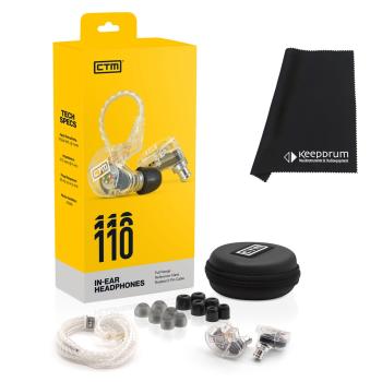 CTM CE110 In Ear Monitor-Kopfhörer mit Poliertuch