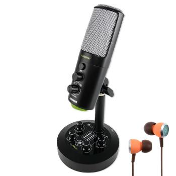 Mackie USB-Mikrofon Chromium mit In-Ear Kopfhörer