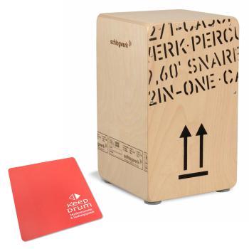 Schlagwerk CP404 Natur Cajon mit Sitzpad Rot