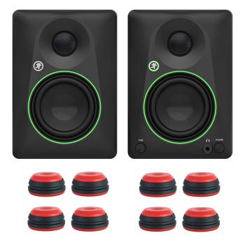 Mackie Studio-Monitore CR4.5BT mit Boxenfüße Rot