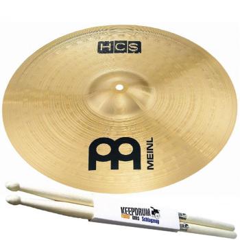 MEINL HCS18C Crash 18 mit keepdrum Schlagzeugstöcke