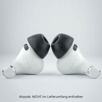 Comply Ohrstöpsel TrueGrip MAX für Airpods Pro 3 Schwarz S mit Tuch