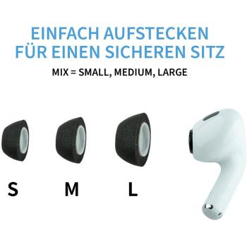 Comply Ohrstöpsel TrueGrip MAX für Airpods Pro 3 Schwarz Größe Mix