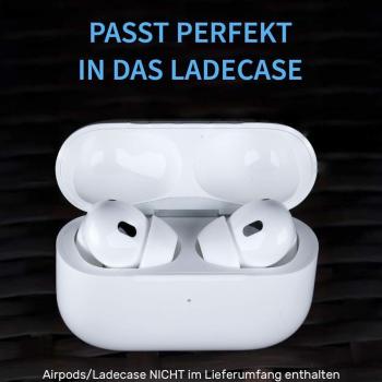 Comply Ohrstöpsel TrueGrip MAX für Airpods Pro 3 Weiss M mit Tuch