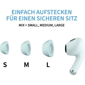 Comply Ohrstöpsel TrueGrip MAX für Airpods Pro 3 Weiss Größe Mix